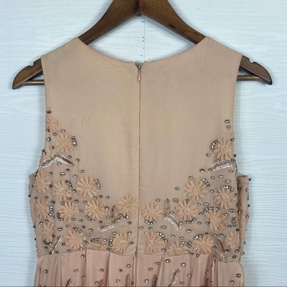 Jenny Yoo 'Blaire' Blush Sleeveless Embellished Dress Small - Picture 13 of 16